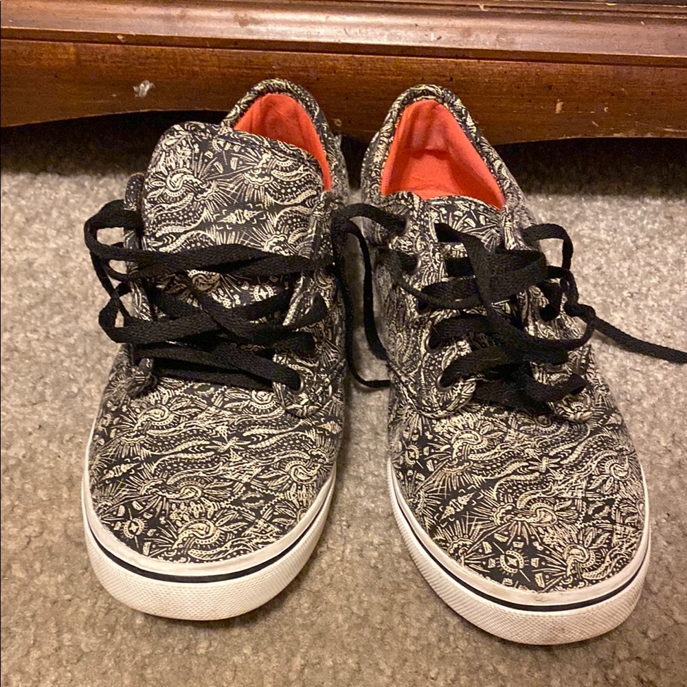 Black and White Patterned Shoes